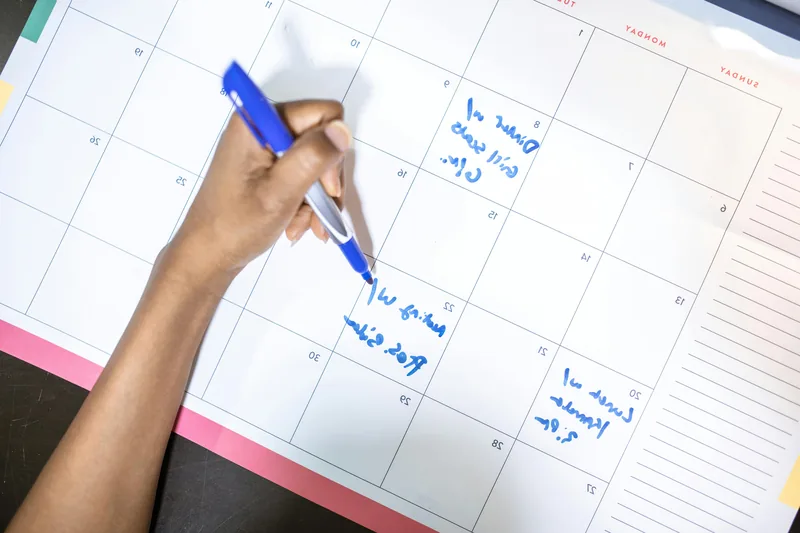 Planning keuken-installatie kalender