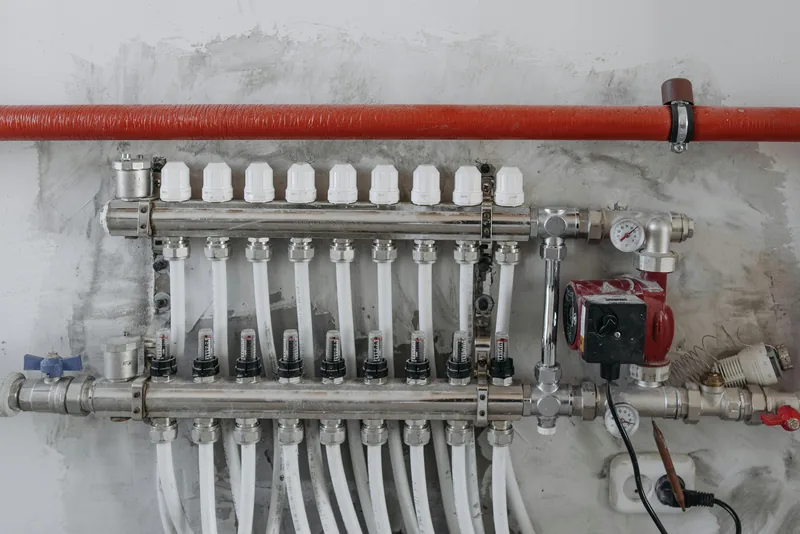 Leidingwerk-installatie bij keuken